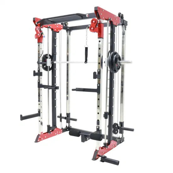 Kommerzieller Krafttrainings-Power-Rack-Squat-Cage, Q235-Stahl, 180 maximales Benutzergewicht, Modell 005, Multi-Gym-Fitnessgerät